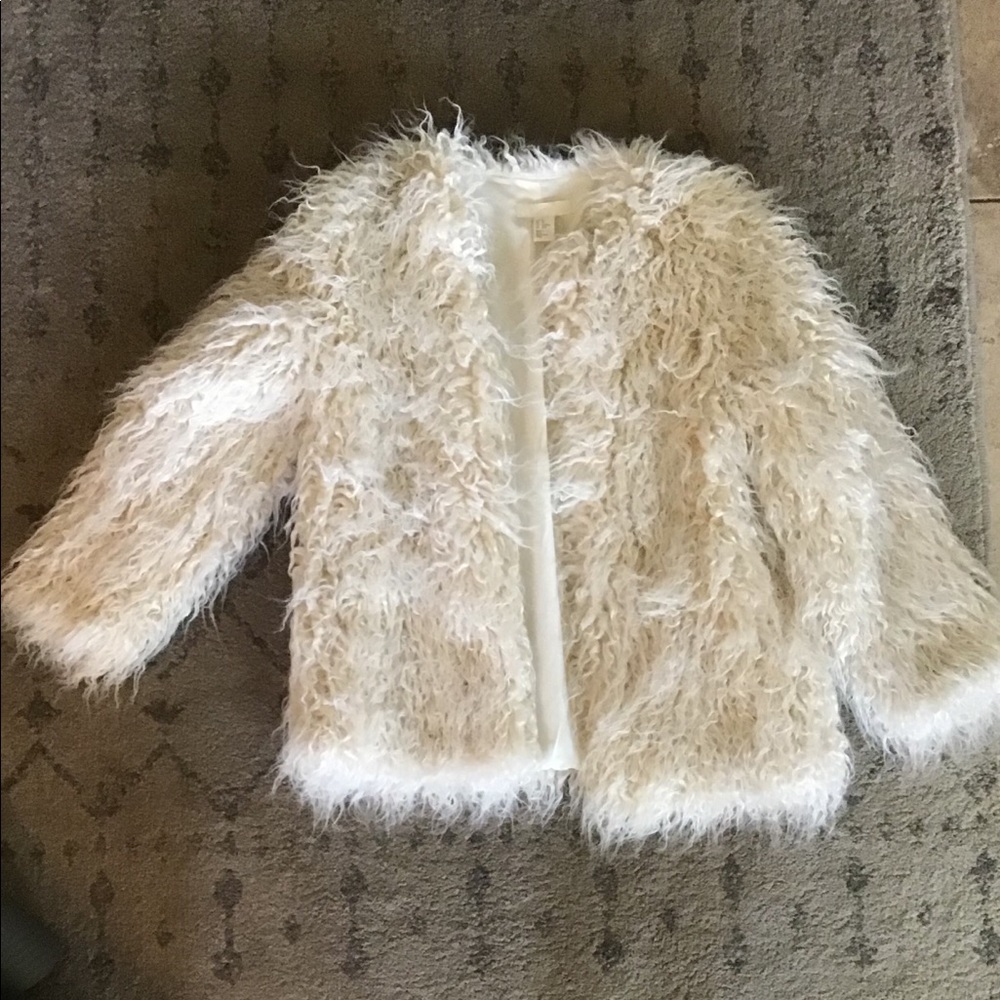 H&M teddy bear style shag coat